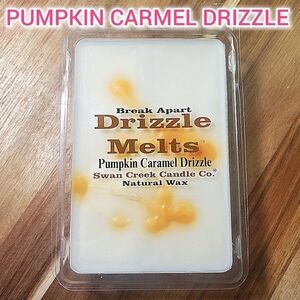 PUMPKIN CARAMEL DRIZZLE by SWAN CREEK CANDLE CO Drizzle Melts Natural Wax 5.25oz
